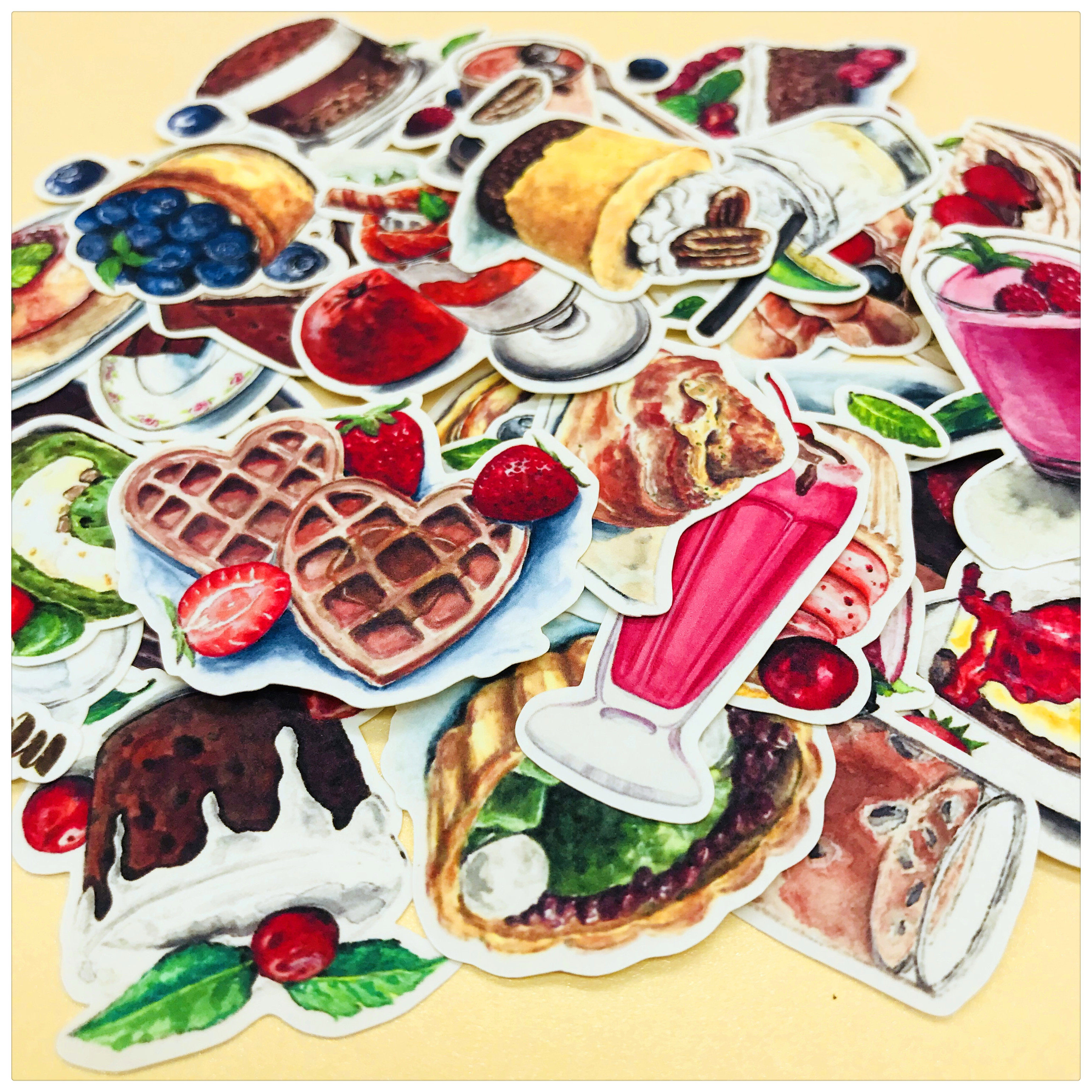 手帐贴纸包 oh甜点 35枚入 手账贴纸相册装饰 25元包邮