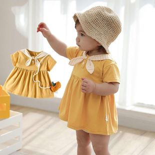 裙夏季 女童连衣裙含棉夏装 2023新款 女宝宝短袖 公主裙儿童裙子 韩版