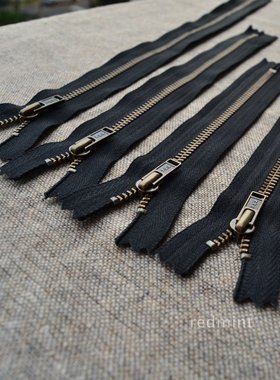 细齿3#YKK拉链古铜闭尾服装袖袋裤口裤门襟裙腰皮具箱包袋黑色580