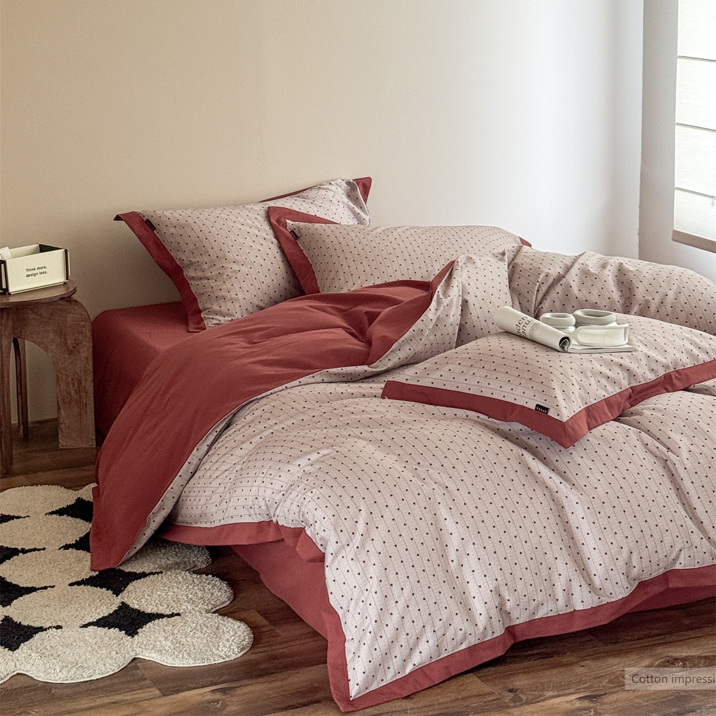 秋冬季学院风床上用品磨毛四件套