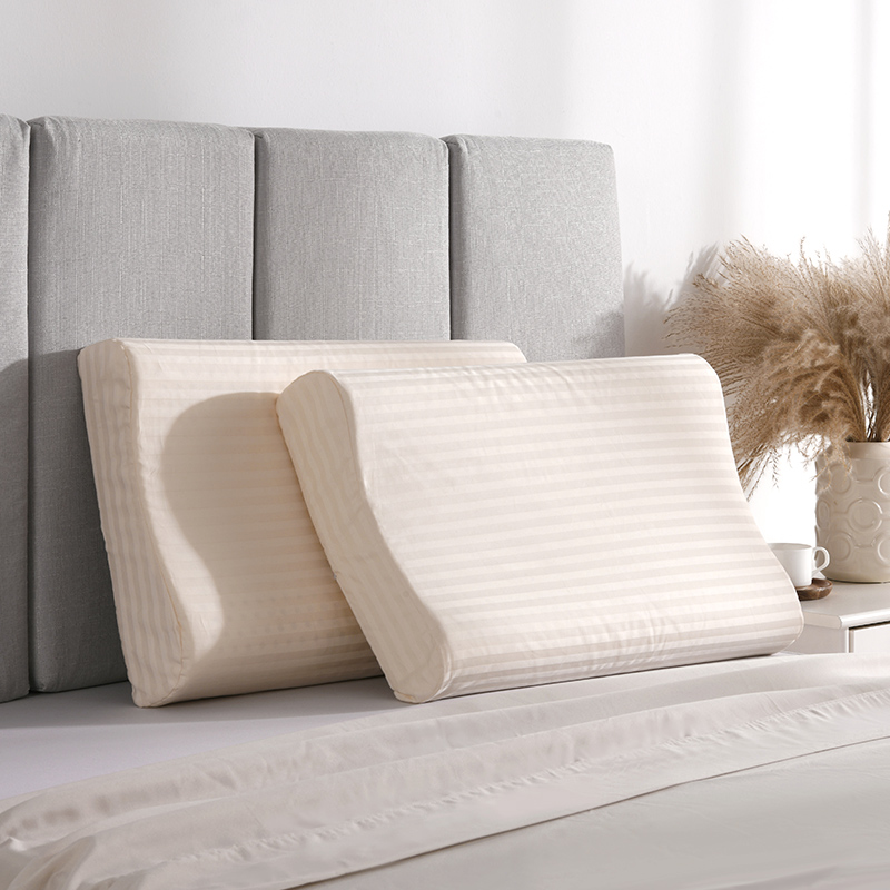 喜屋(sherwood)泰国天然曲线形乳胶枕防螨抑菌护颈椎单人乳胶枕头
