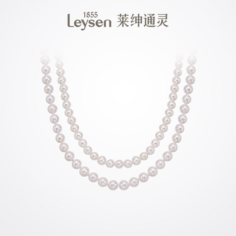 莱绅通灵珠宝 only系列 加冕 925银淡水珍珠项链 全珠链