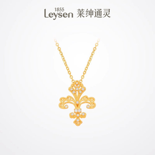 莱绅通灵珠宝999足金项链
