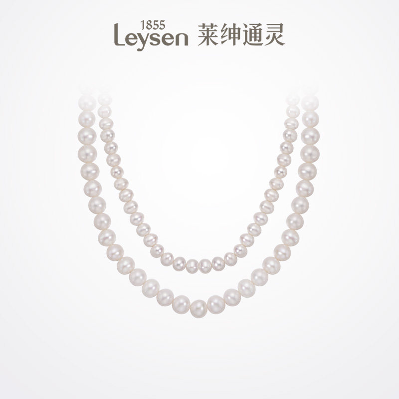 莱绅通灵珠宝 only系列 初心 925银淡水珍珠项链 全珠链