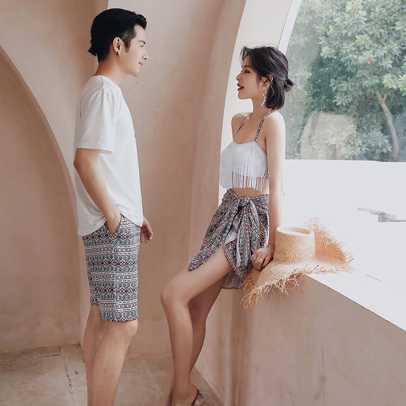 情侣泳衣女2025新款情侣款保守遮肚显瘦比基尼性感蜜月温泉游泳装