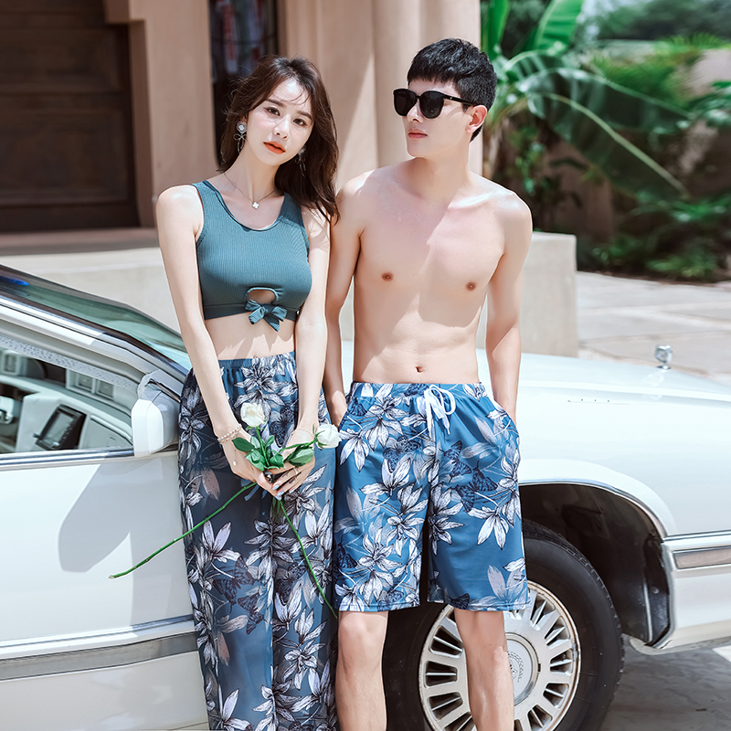 情侣泳衣女三件套仙女范2025新款遮肚显瘦分体性感ins游泳衣