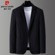 外套秋冬款 男士 羊绒加厚商务休闲西服 短款 皮尔卡丹羊毛呢子小西装