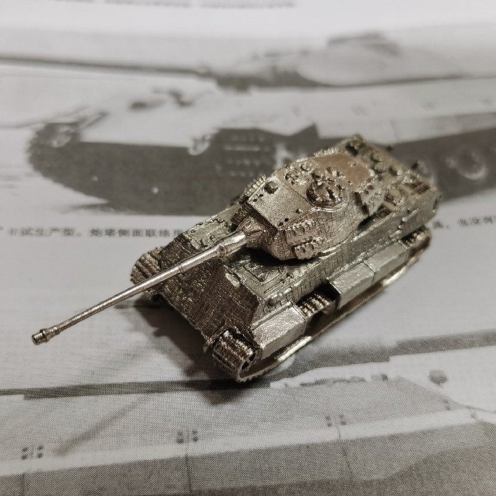 1/144白铜全金属防磁装甲保时捷虎王重型坦克成品军事模型