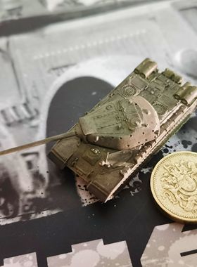 已涂装1/144全金属铸造绿色单色IS4重型坦克世界成品军事模型摆件
