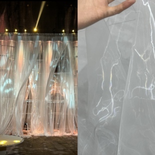 液态水光纱舞蹈纱高透飘逸婚礼布置纱幔主题展会艺术装置拍摄道具