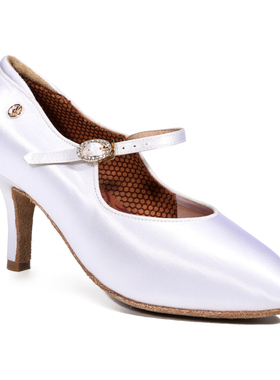 ADS摩登舞鞋女士专业华尔兹国标舞比赛演出鞋 白色软底新款摩登鞋