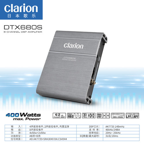 日本歌乐DSP功放汽车音响改装