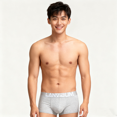 男士内裤运动平角裤棉质中腰大码