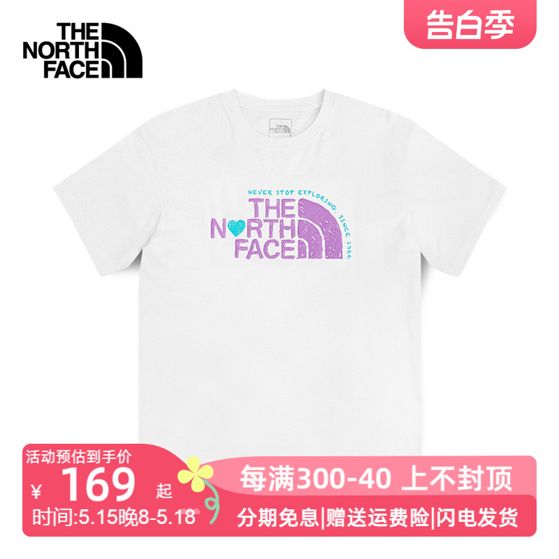 TheNorthFace北面24春夏户外男女款印花宽松休闲短袖运动T恤7WDX 户外/登山/野营/旅行用品 户外休闲衣 原图主图