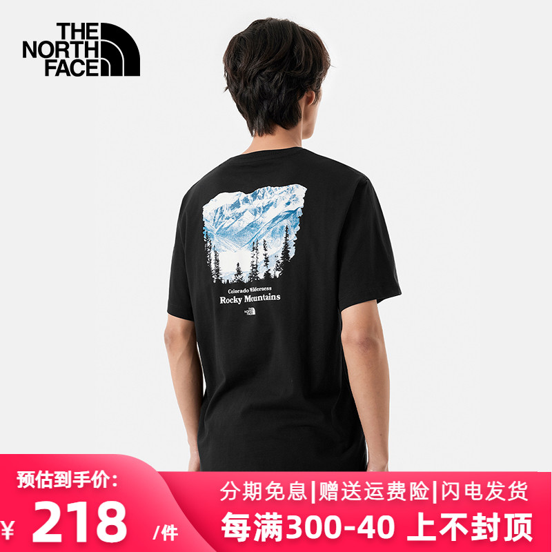 TheNorthFace北面短袖T恤男女2024春夏户外透气圆领休闲半袖88GK