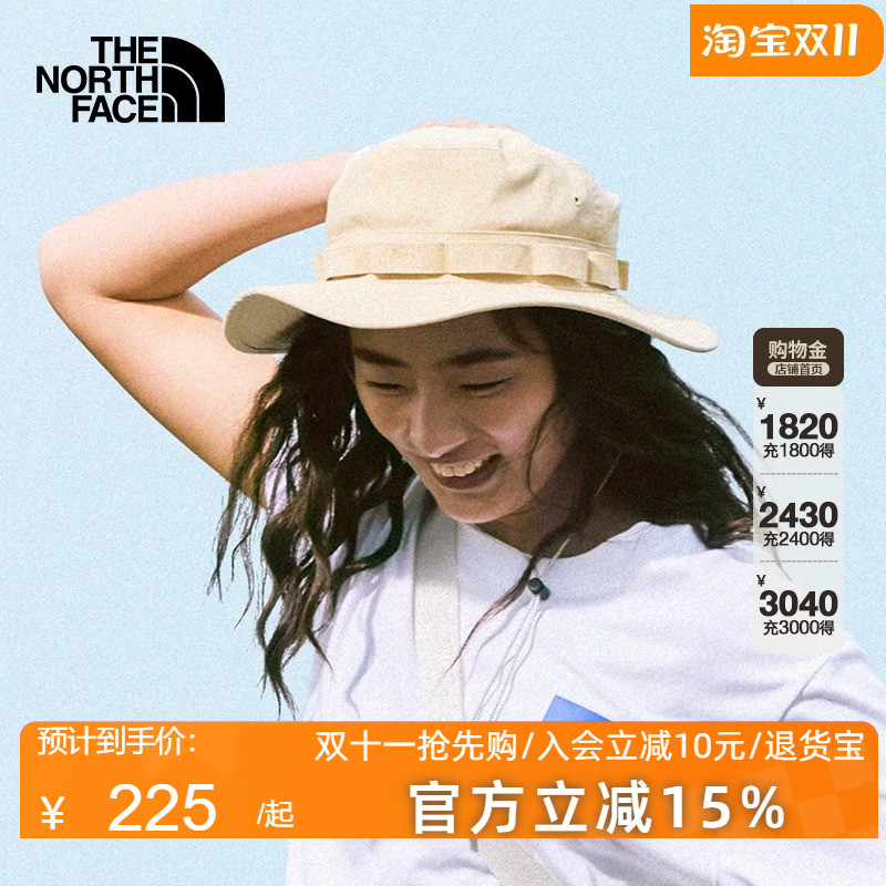 TheNorthFace北面运动帽男女25春夏户外遮阳钓鱼防晒渔夫帽子5FXF