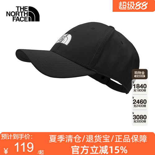 北面帽子舒适遮阳鸭舌帽户外