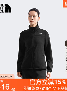 TheNorthFace北面抓绒衣女秋冬户外软壳棋盘格防风保暖外套8FJV