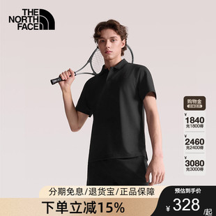 北面速干衣短袖POLO衫男UPF防晒运动户外透气TheNorthFace|7WD2