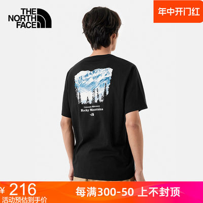 TheNorthFace北面短袖T恤男女2024春夏户外透气圆领休闲半袖88GK