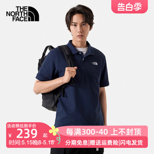 户外休闲翻领T恤87UX 男24春夏新款 POLO衫 TheNorthFace北面短袖