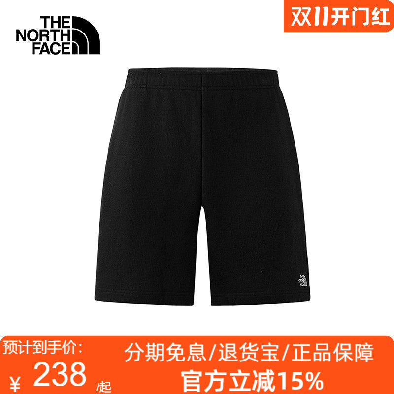 TheNorthFace北面男纯棉宽松针织短裤户外休闲透气26夏季新款88GD