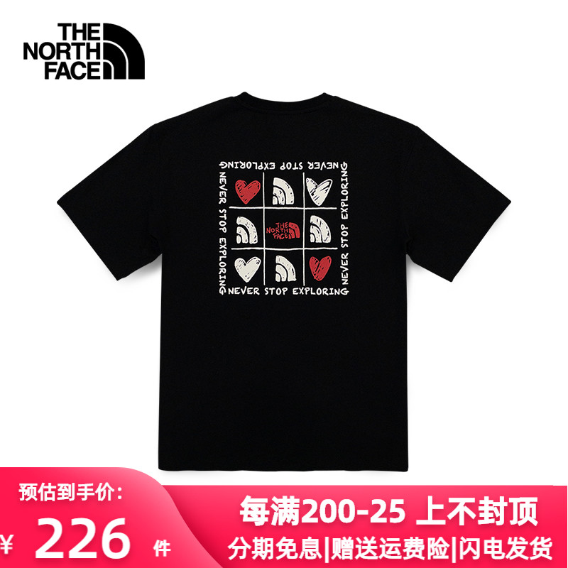 TheNorthFace北面23春夏情侣款印花宽松休闲短袖运动T恤男女81MP