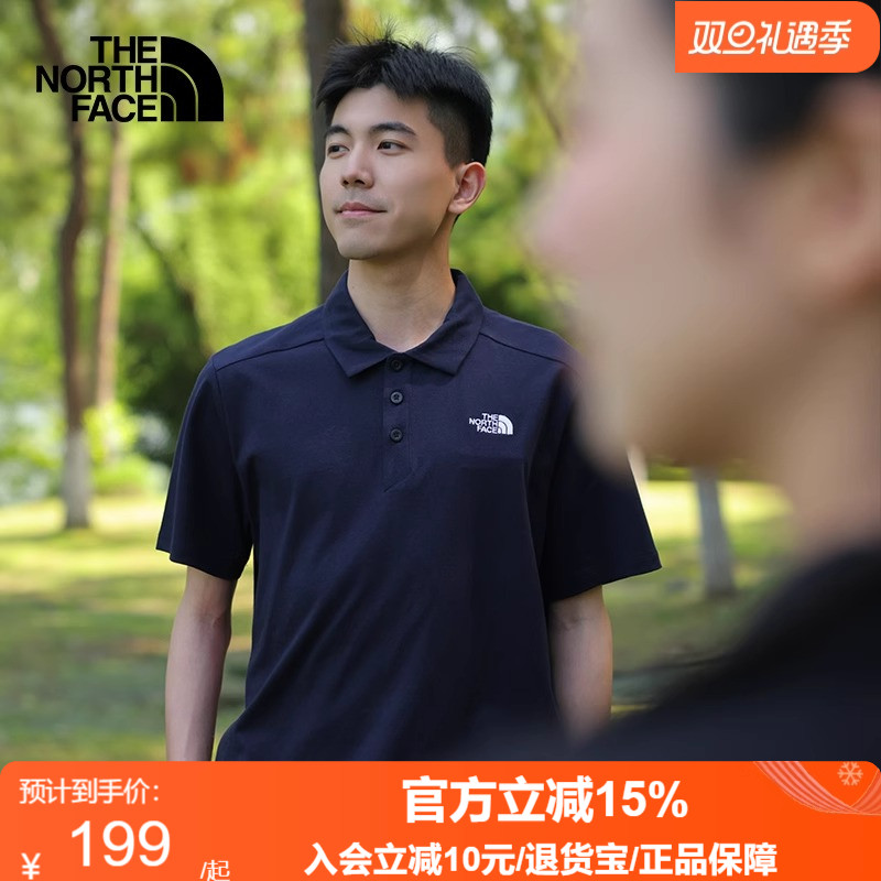 TheNorthFace北面短袖POLO衫男2025春夏新款户外透气休闲T恤8AV3