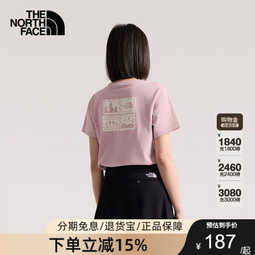 【经典款】北面短袖T恤女纯棉印花户外透气新款TheNorthFace|8JSN