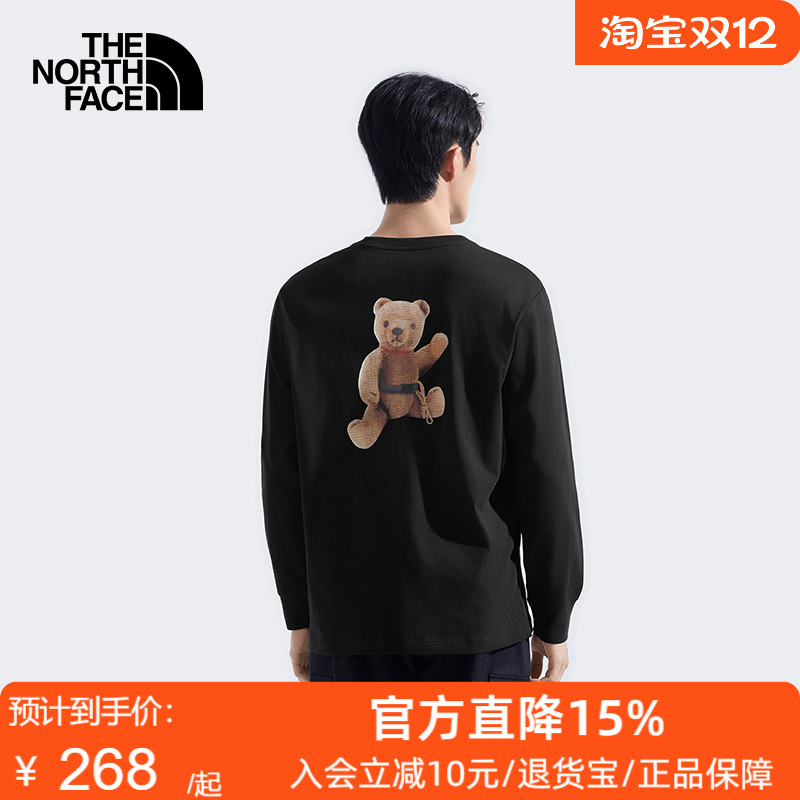 北面长袖T恤男女款圆领卫衣