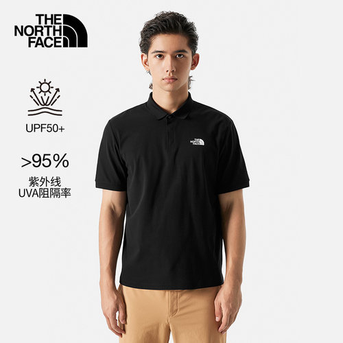 TheNorthFace北面短袖T恤男26春夏新款户外防晒翻领Polo衫87W2