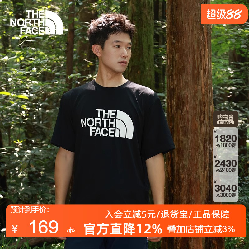 TheNorthFace北面短袖t恤男25春夏新款户外运动宽松圆领半袖86PS