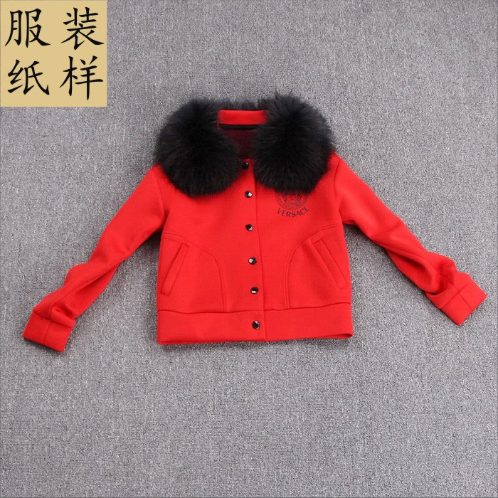 女太空棉短款立领夹克外套纸样11实物diy手工裁剪版型服缝纫版图