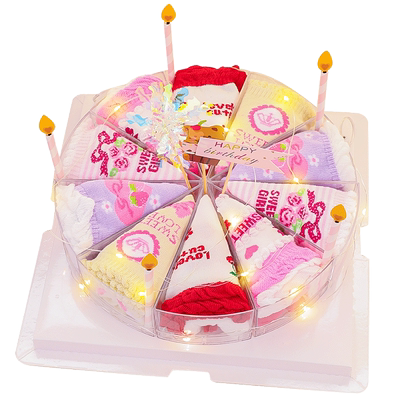 蛋糕袜子礼盒女生生日礼物