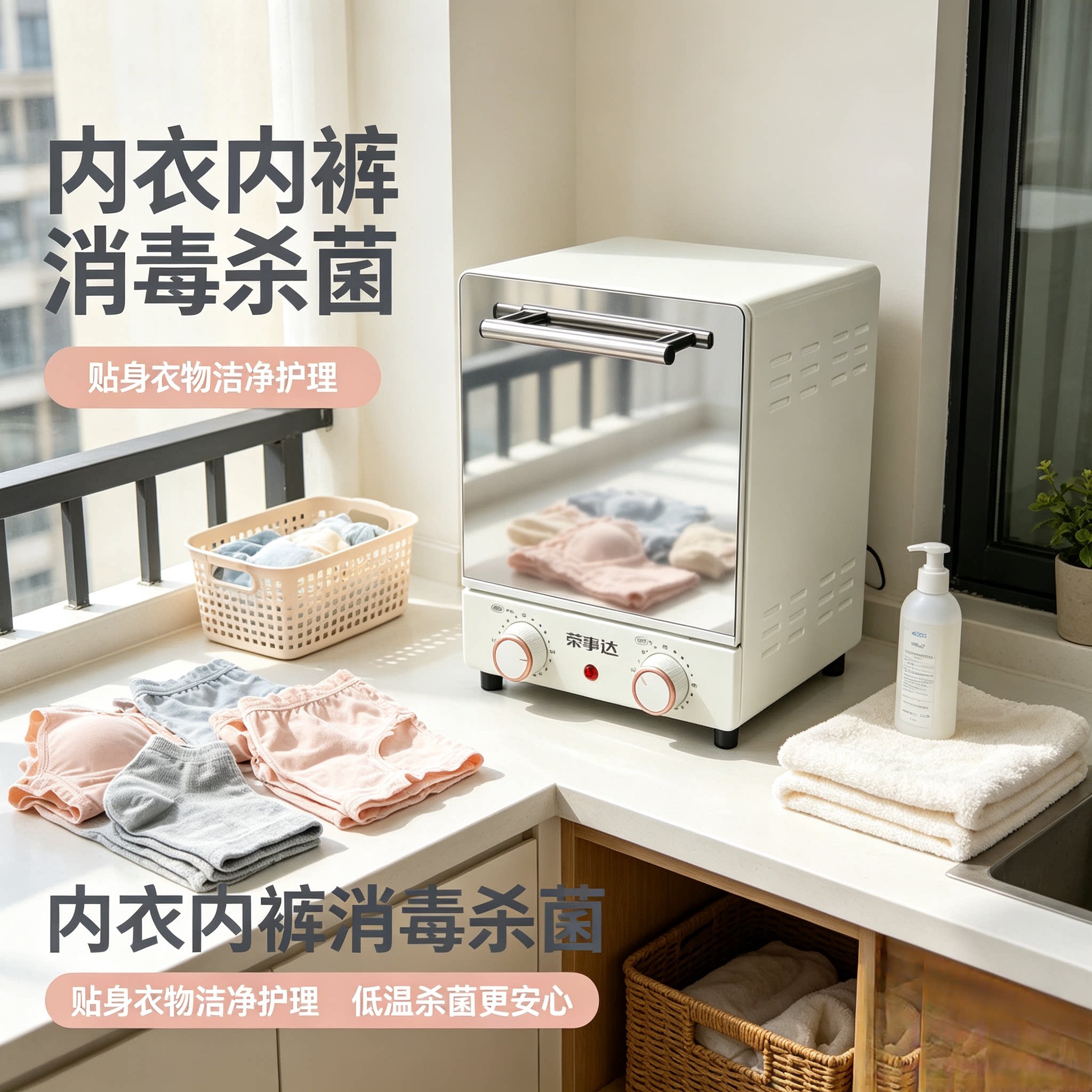 内衣内裤消毒柜家用小型婴儿奶瓶消毒器紫外线杀菌机一体机