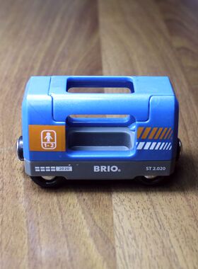 正品散货BRIO 蓝色邮政车厢 送人偶 兼容宜家米兔HAPE木质轨道