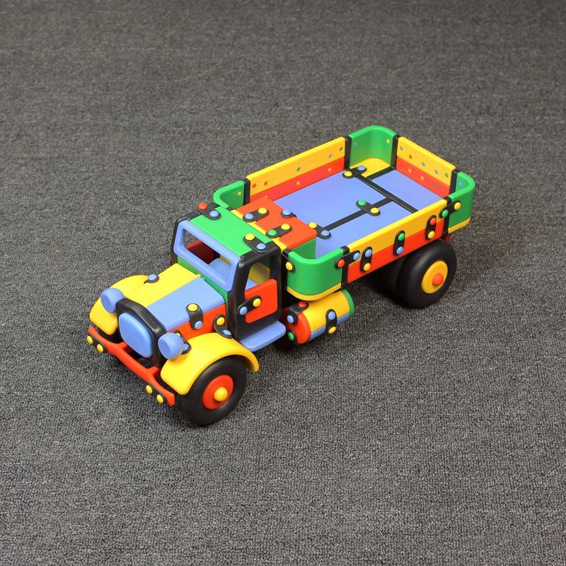 米扣拼装美式大卡车无包装无图纸