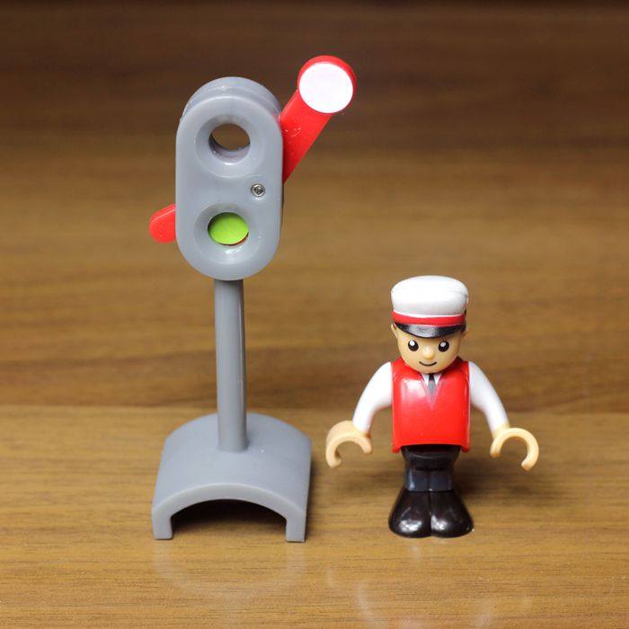 正品散货 brio 手动红绿灯  送公仔轨道场景 兼容宜家 米兔木制轨