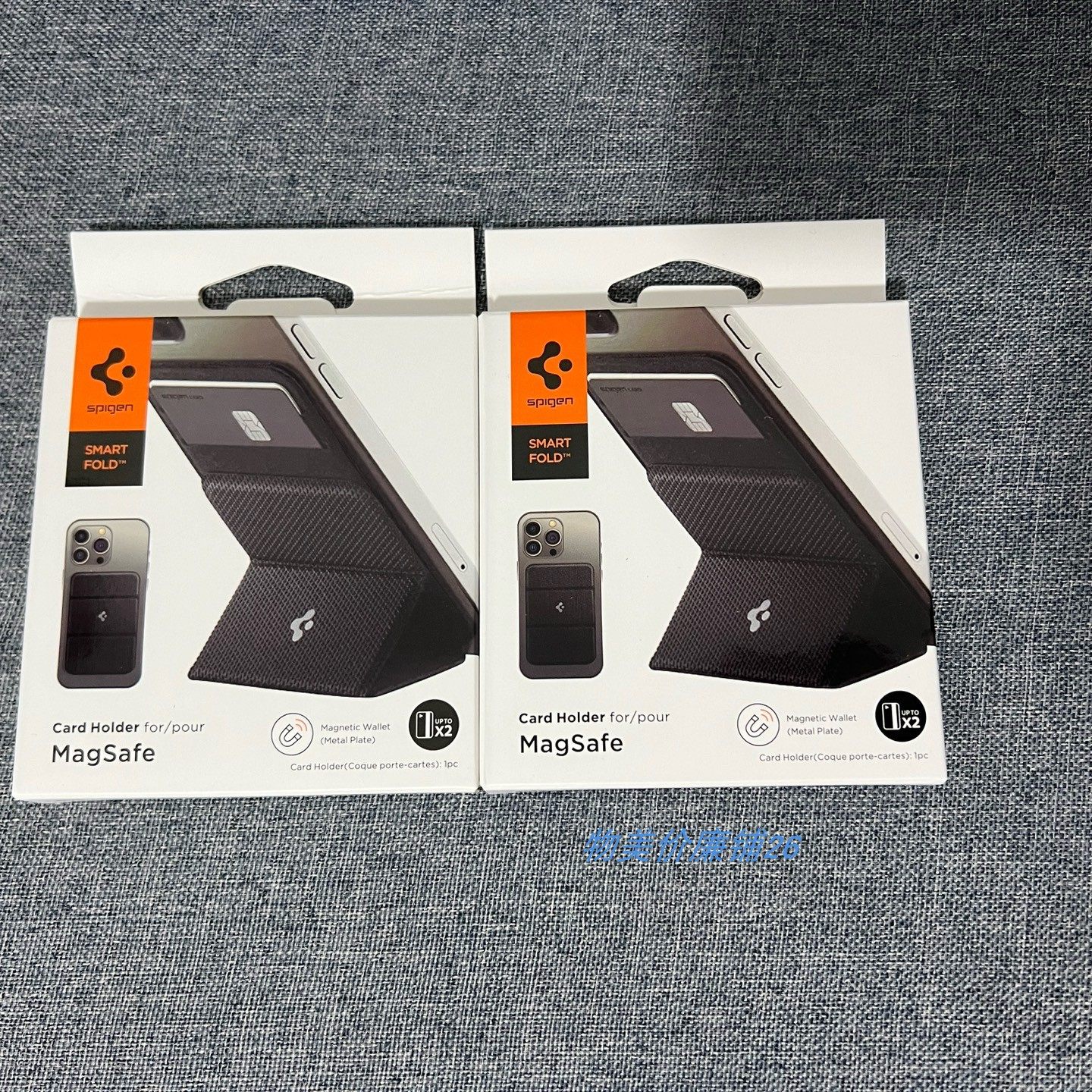 Spigen 适用于苹果iphone15pro磁吸卡包MagSafe支架卡包配件14/13磁铁配件兼容桌无线充电器便携隐形背帖夹12