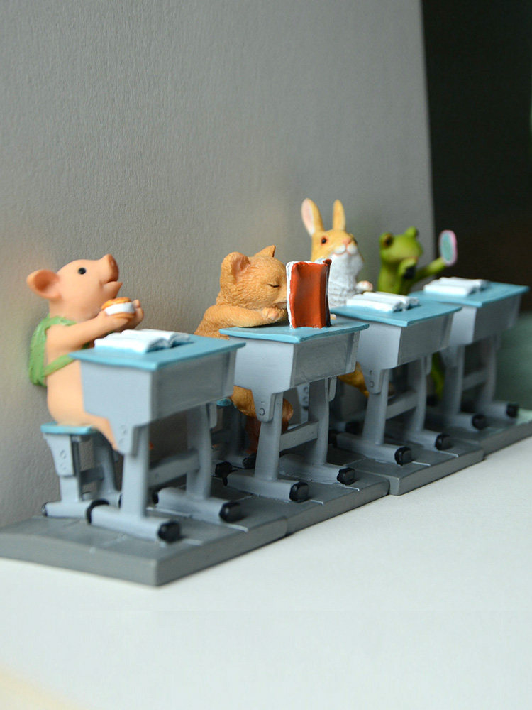 创意教室课堂小猪摆件房间桌面装饰可爱动物办公室生日礼物情人节