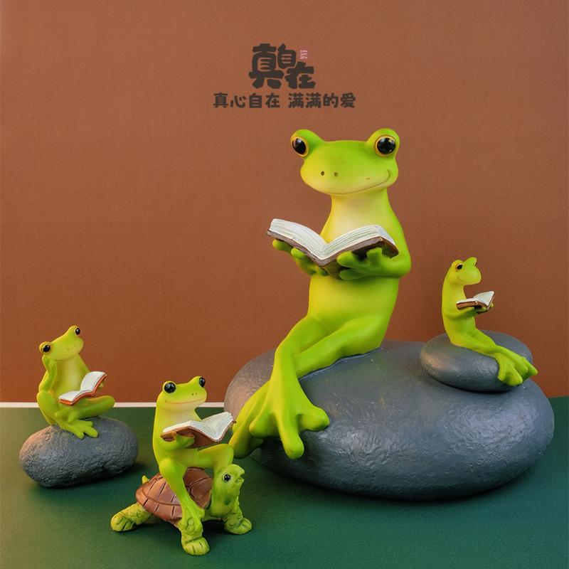 小青蛙花盆可爱日式礼物创意摆件