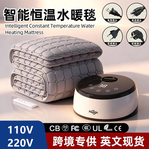 台湾110V水暖毯电热毯电褥子欧规美规英规家用双人水循环电暖毯