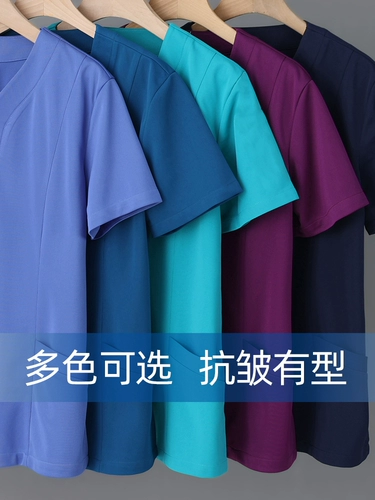 Униформа врача, комбинезон, эластичная демисезонная униформа медсестры, короткий рукав