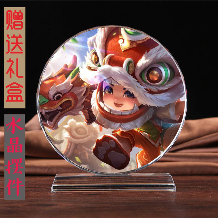 王者荣耀手办星空梦想鲁班七号皮肤黑桃队长皮肤水晶摆件