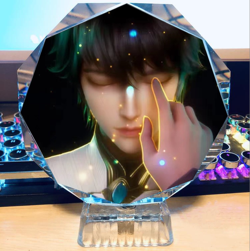 神印王座周边手办水晶摆件龙皓晨儿童圣采儿可以定制照片的礼物