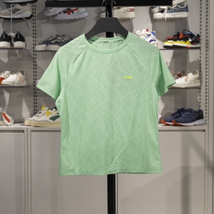 跑步系列速干透气圆领上衣ATSU572 新款 李宁短袖 T恤女子2025夏季