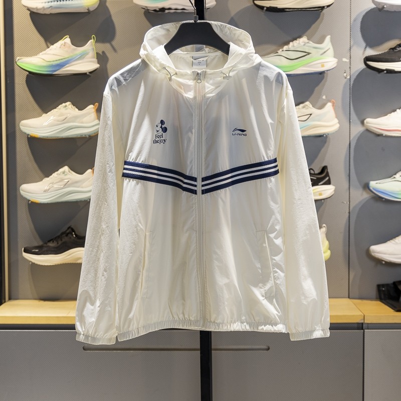 李宁男子运动风衣2025秋季新款时尚潮流防晒轻薄连帽外套AFDVB81