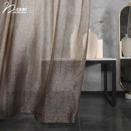 慕布卡纯亚麻奶油风轻奢窗纱百搭
