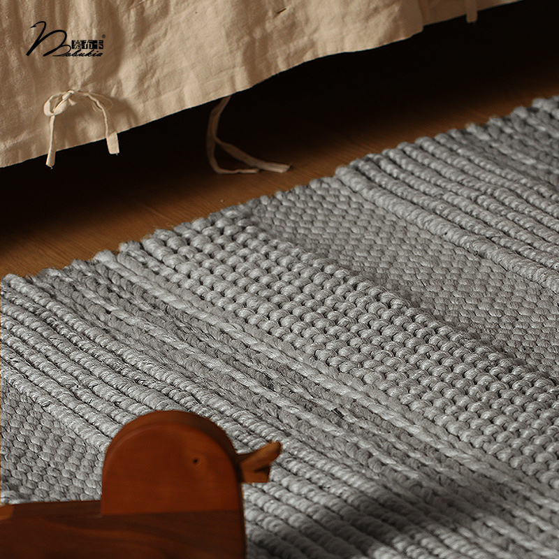 慕布卡印度羊毛地毯进口生态轻奢奶油侘寂风无胶毯客厅现代简约