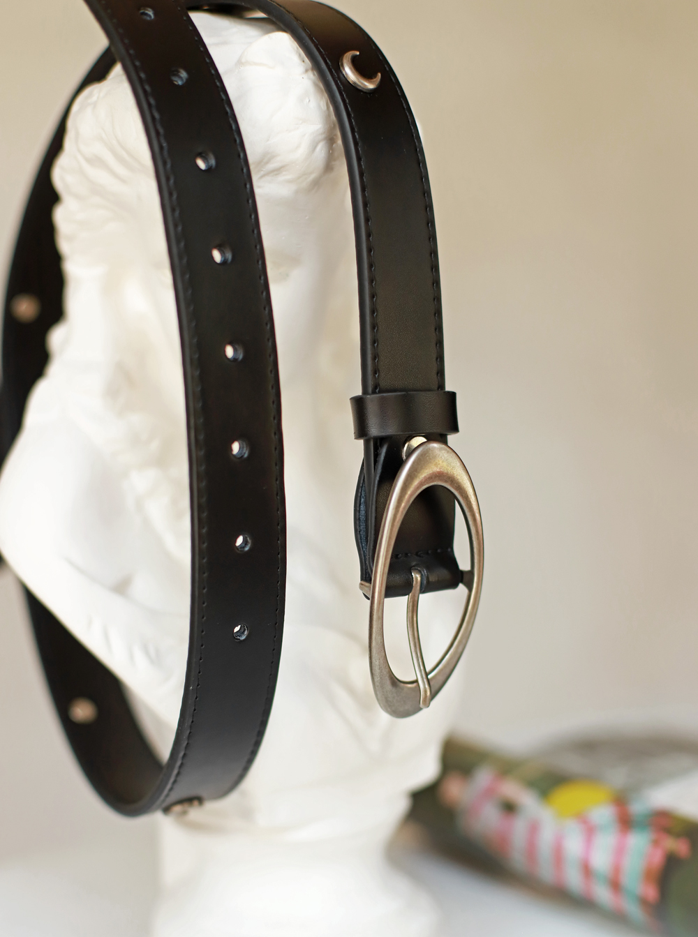 男女通用头层牛皮朋克设计腰带